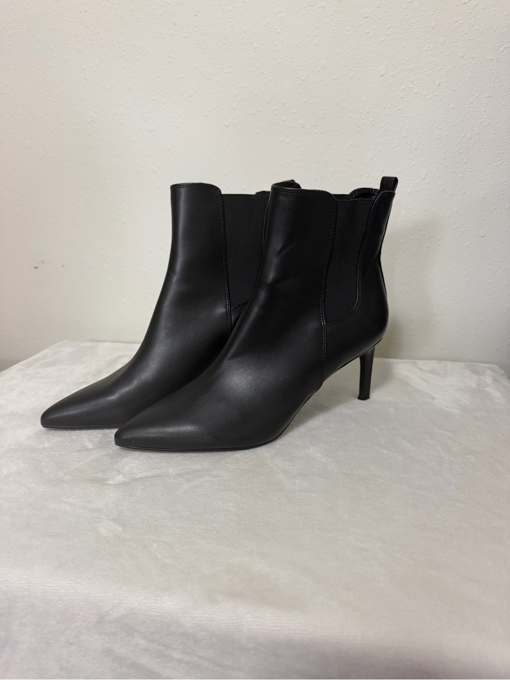 Classic Pointed-Toe Black Ankle Boots